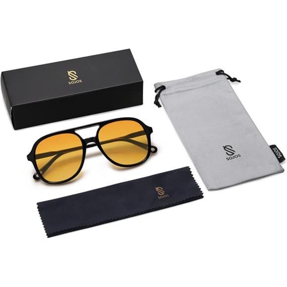 Retro Square Polarized Aviator Sunglasses Womens Mens 70s Vintage Sun Glasses - Picture 2 of 6